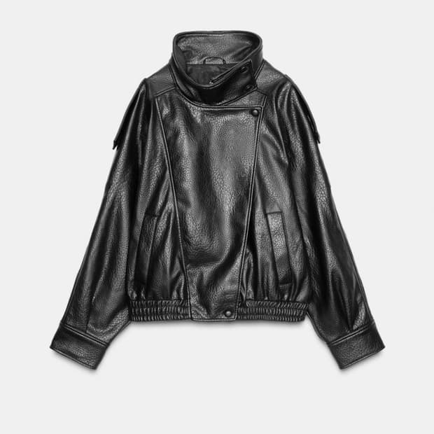 자라 페이크 레더자켓xs