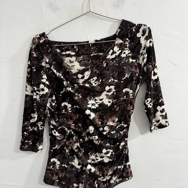 flower drape blouse 