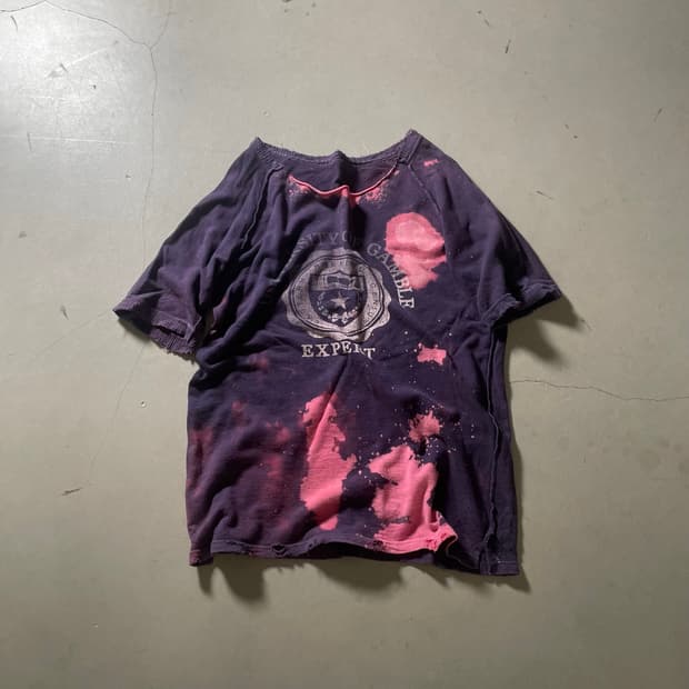 Vintage Bleached Distressed Raglan tee