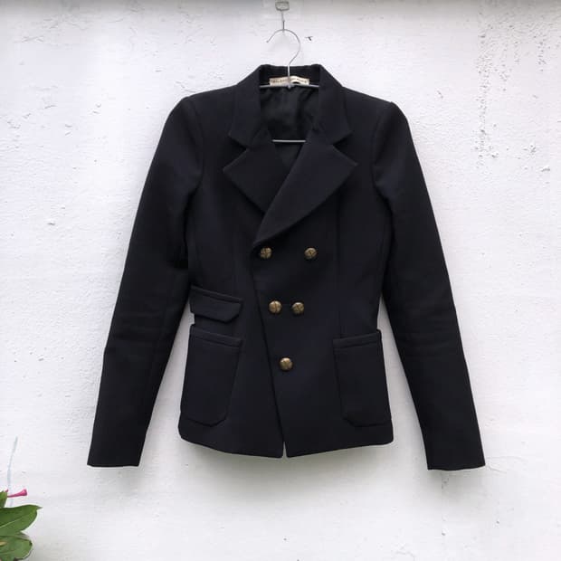 Balenciaga Gold Plate Wool Jacket