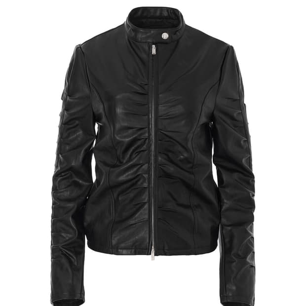 나체 셔링 레더 자켓 블랙 0