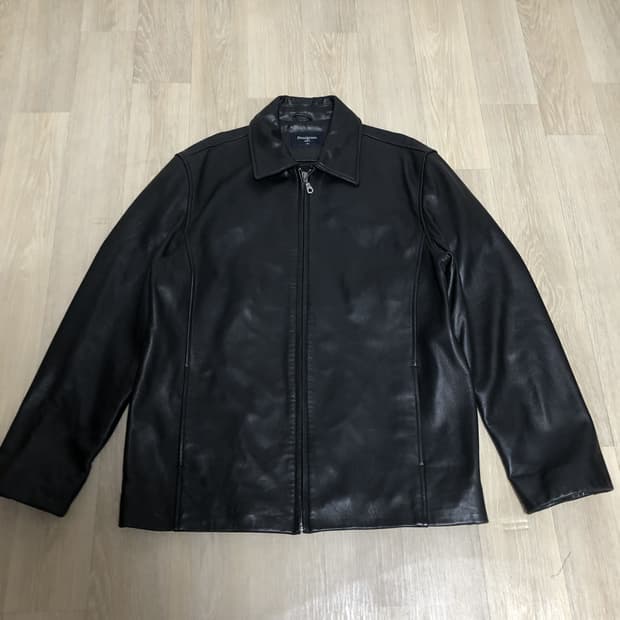 (100) 빈티지 Vintage 미니멀 100% 양가죽 싱글 집업 자켓 