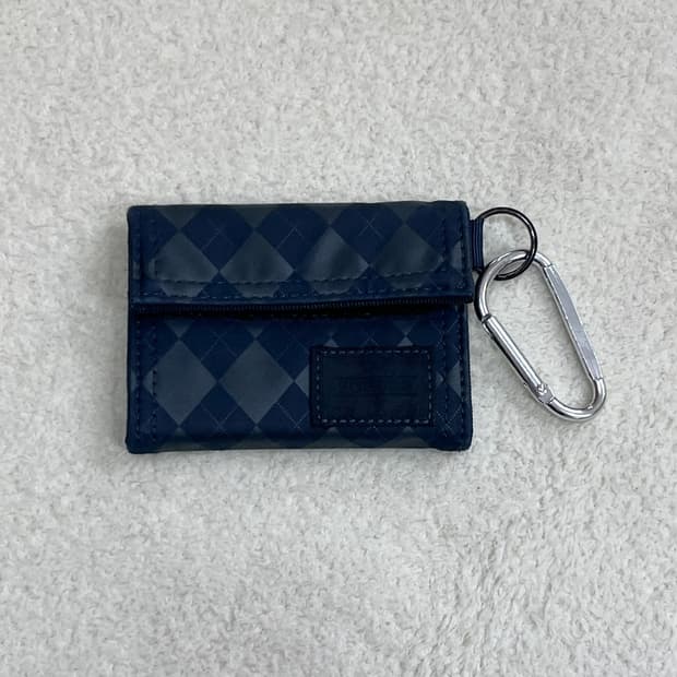 PORTER 포터 다이아몬드 체크 패턴 지갑