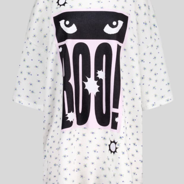 샵페어리 cat's eyes flower waffle top 와플탑