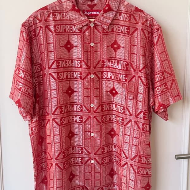 2024 슈프림 Supreme Tray Jacquard S/S Shirt