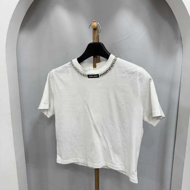 미우미우 로고 반팔티 L 