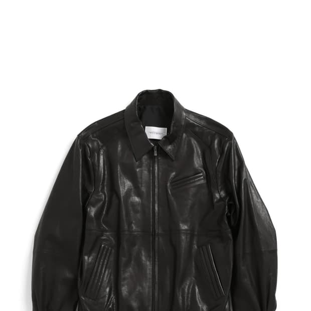 해칭룸 Stitched Volume Leather Jacket