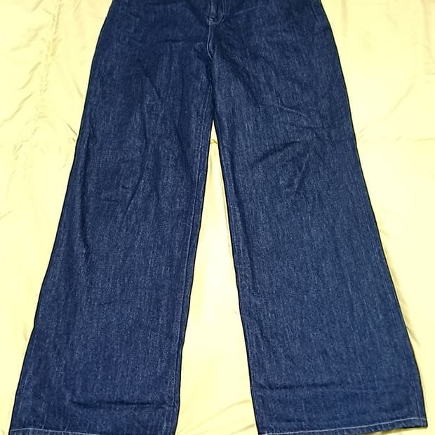 유니클로 와이드청바지 실측31인치 기장105