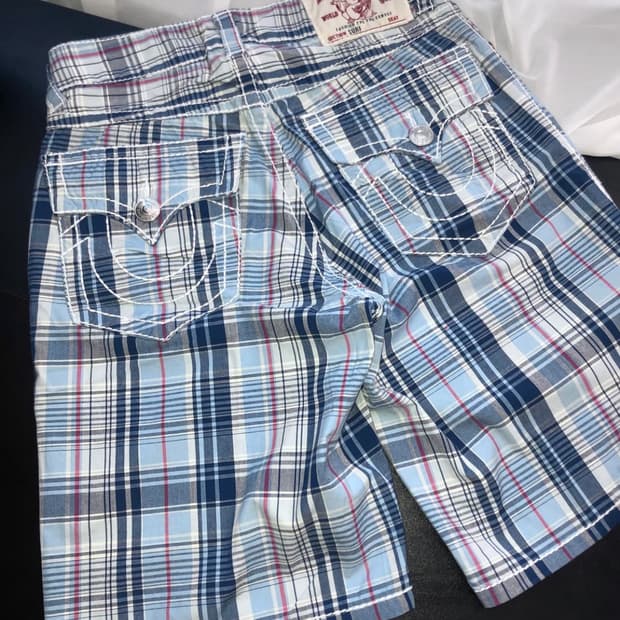 트루릴리젼 서프 체크 하프 팬츠