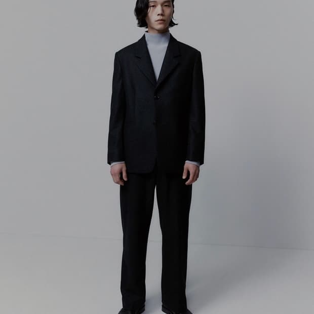 유스 노치드 칼라 자켓 차콜그레이 M