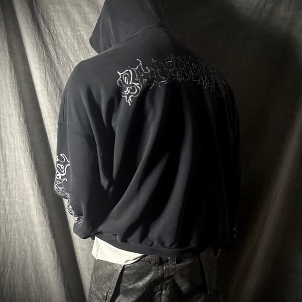 Balenciaga Metal Logo Oversized Hoodie  