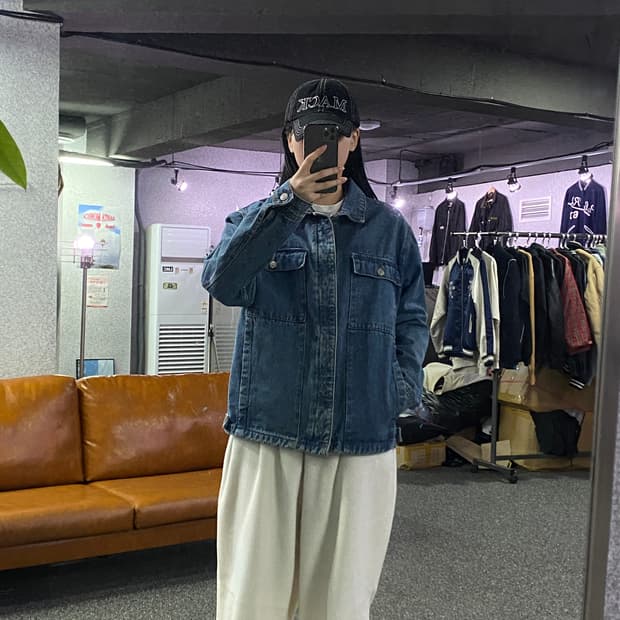 세인트페인 빅로고 포켓 데님 자켓 B3058