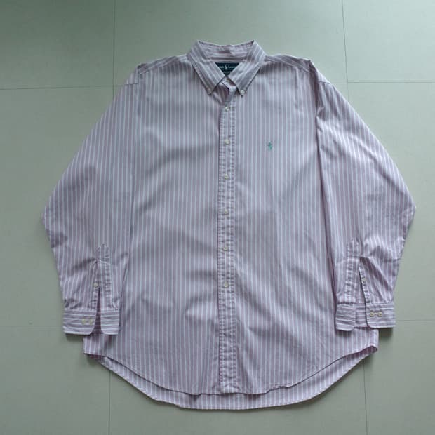 [XXL] 90s 폴로 오리지널 야머스 스트라이프 셔츠