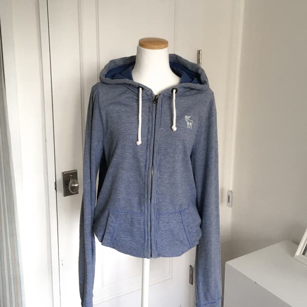 아베크롬비 빈티지 블루 후드집업