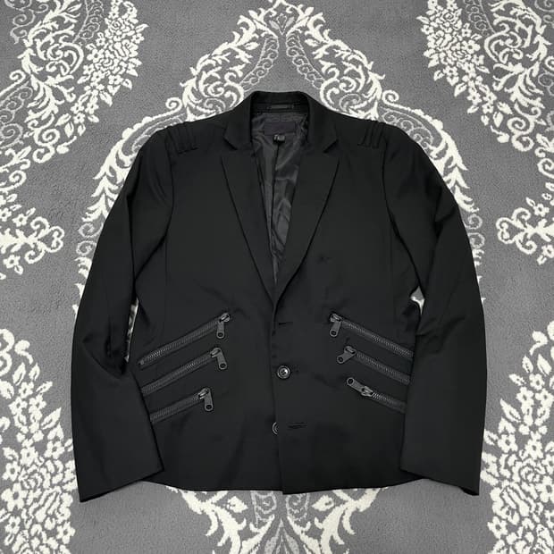 H&M Black Multi-Zip Blazer