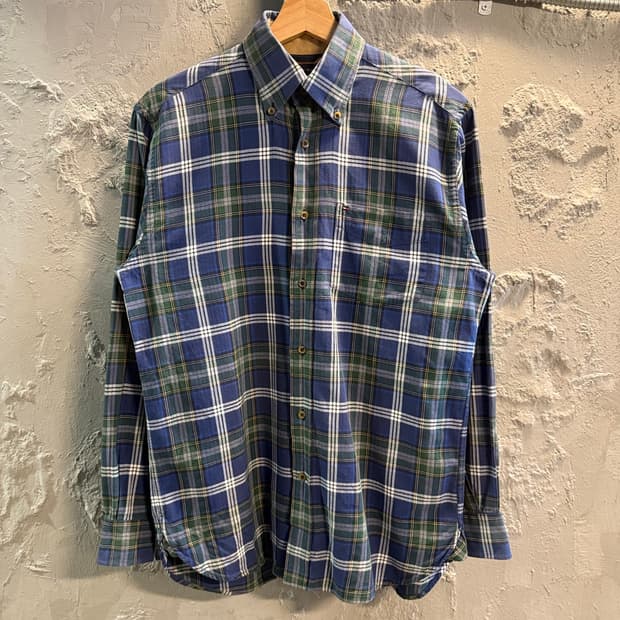 타미힐피거 TOMMY 타탄체크 셔츠 블루