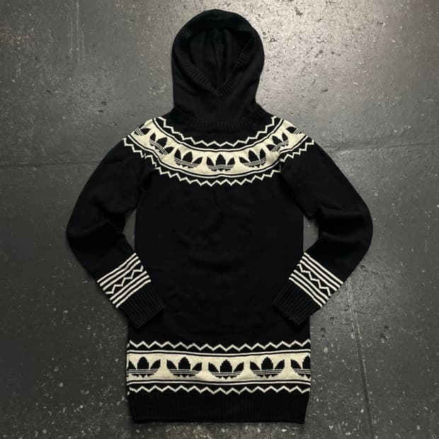 90 아디다스 00s 크리스마스 한정판 니트 원피스