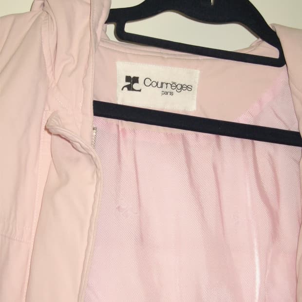 꾸레쥬 핑크 야상자켓