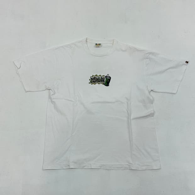 베이프 ABC 카모 스프레이 캔 화이트 티셔츠