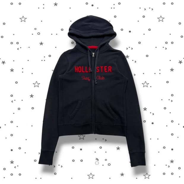 S Hollister 홀리스터 레드 로고 후드집업