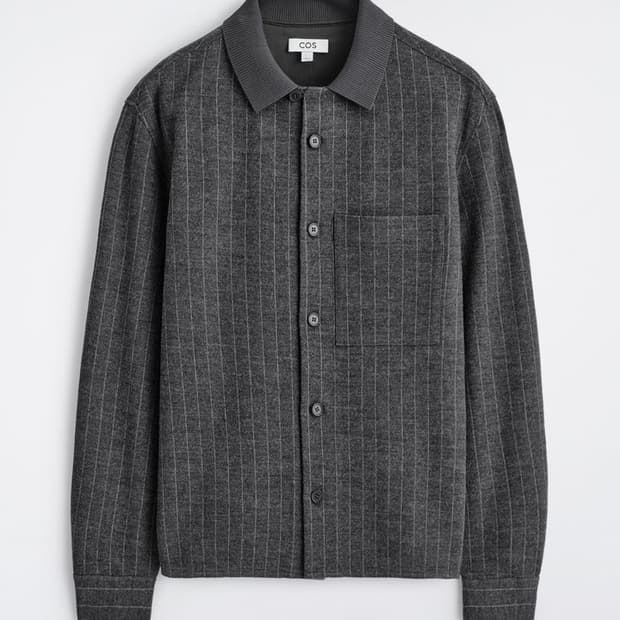 신품L) 코스 릴랙스드 핀스트라이프 울블렌드 저지셔츠 1251077002