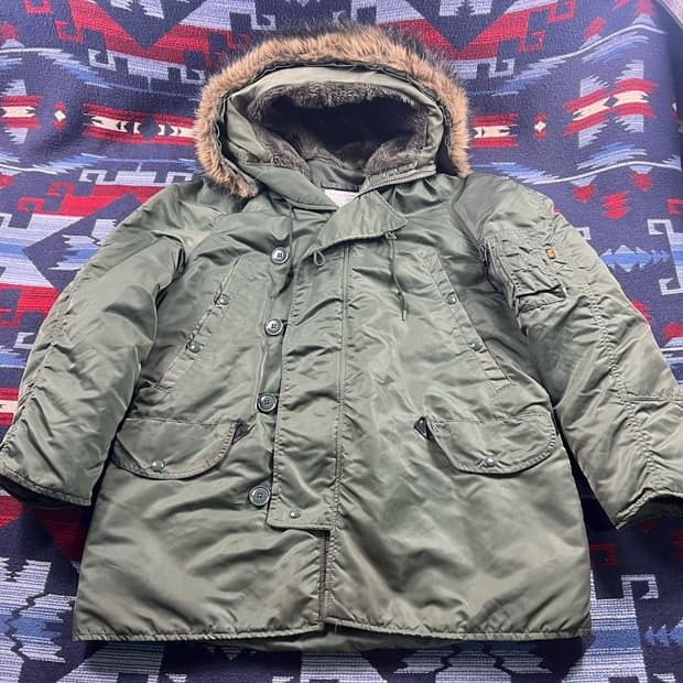 80s 알파 인더스트리 정품 N-3B 빈티지 파카