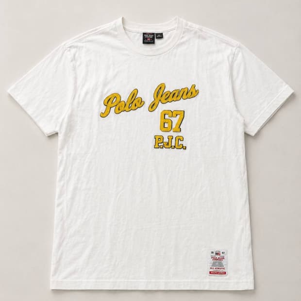 Polo Jeans 폴로 진스 컴퍼니 PJC 67 자수 로고 화이트 반팔