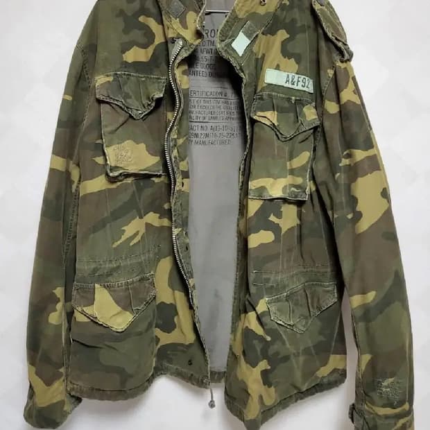 아베크롬비 빈티지 카모 야상자켓