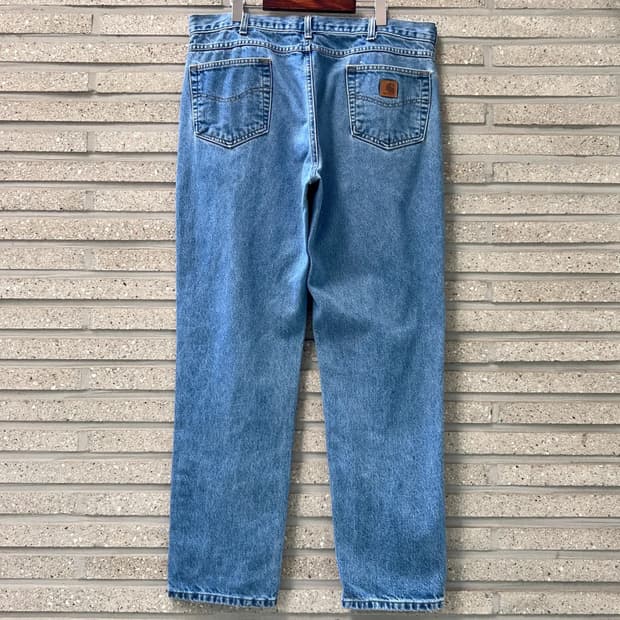 [38]칼하트 USA 와이드 테이퍼드핏 빈티지 워싱 데님 팬츠