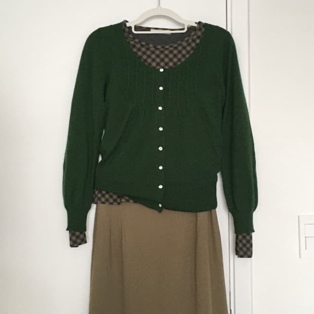 POU DOU DOU Green Cardigan