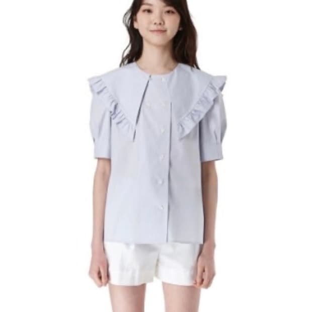 럭키슈에뜨 세일러 프릴 블라우스