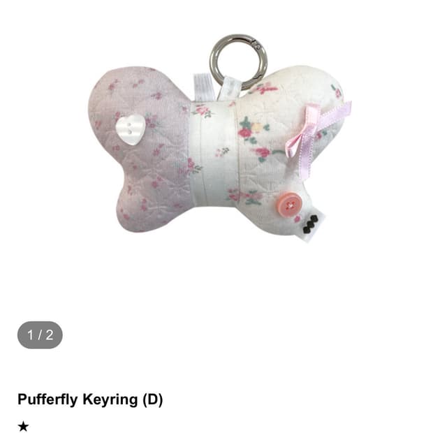 퍼피북클럽 x 졸리레이드 한정판 나비 키링 원앤온리