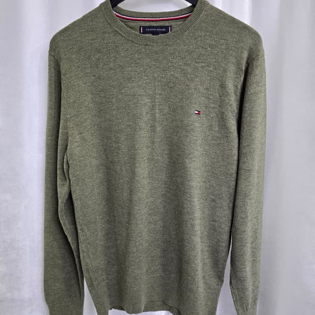 타미힐피거 올리브 니트 스웨터 (1563)