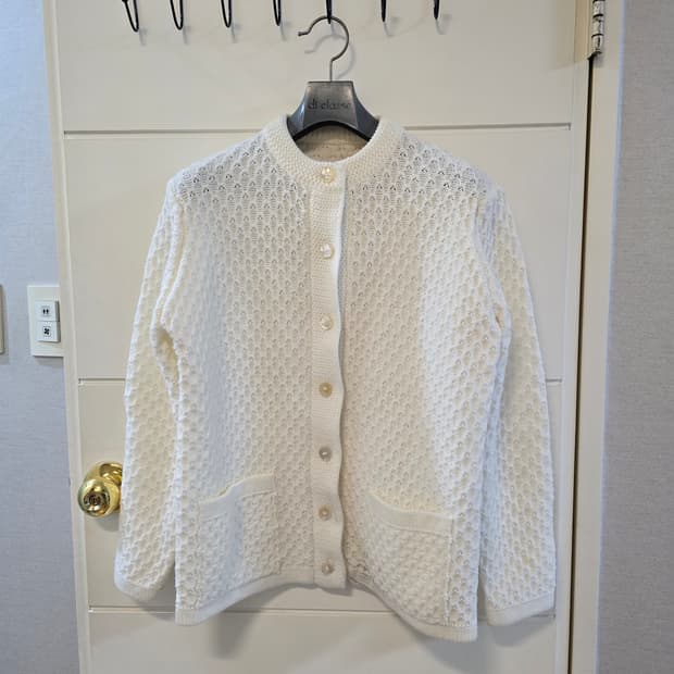 아이보리 니트 가디건 M