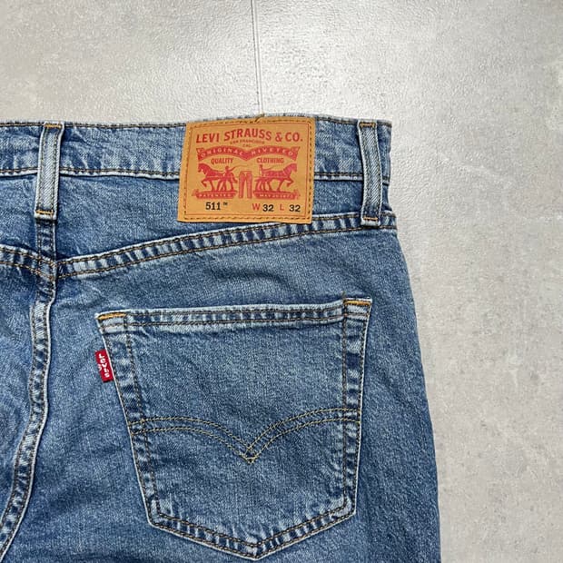 [32] 리바이스 511 데님 워싱 청바지 W32 L32