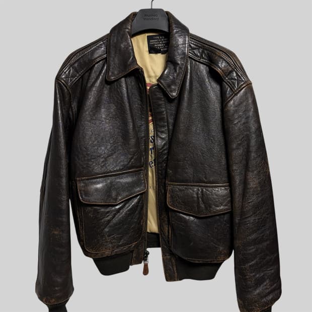 아비렉스 a-2 레더 자켓 100-105