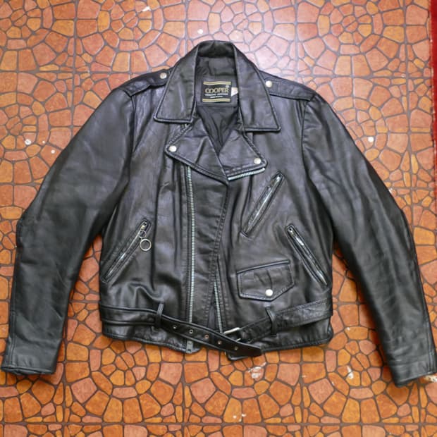 [L] Made in U.S.A 쿠퍼 COOPER 더블 라이더 자켓