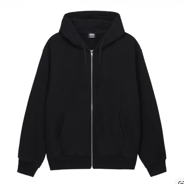 스투시 비치 루트 후드 집업 블랙  L
