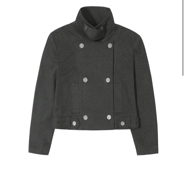 보헤미안서울 하프 코트 챠콜