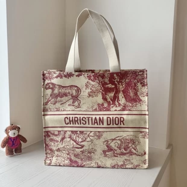 디올 리비에라 라탄 에코백 토트백
