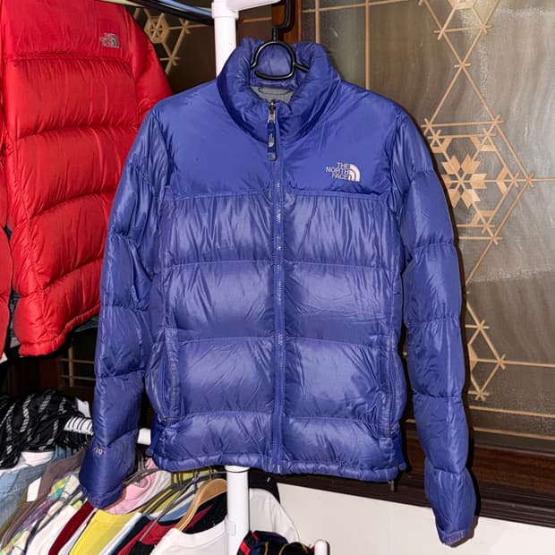 노스페이스 700 눕시 구스다운 패딩 블루