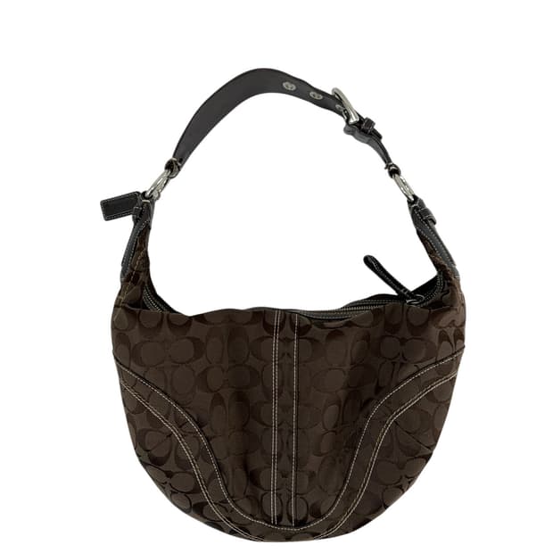 코치 시그니쳐 호보백 브라운