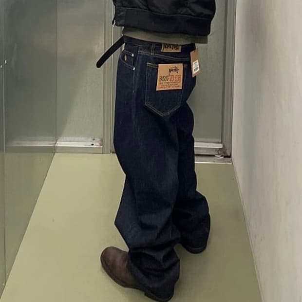 스투시 데님 빅 올 진 린스드 인디고 32