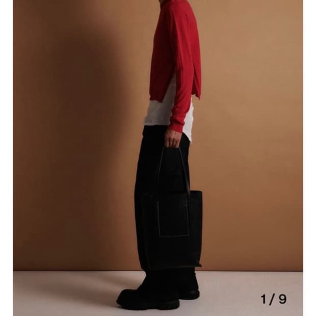 릭오웬스 레드 슬릿 니트 M