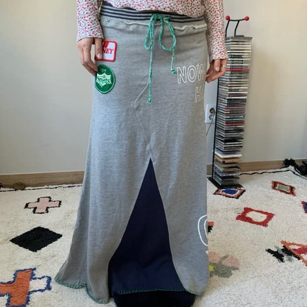 오요요 star cotton maxi skirt 