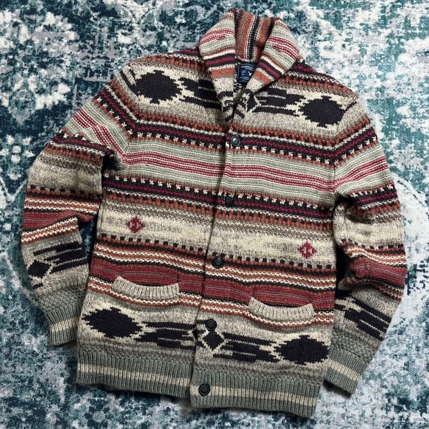 American Eagle 아메리칸 이글 패턴 니트 가디건(s)