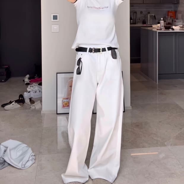 돈비레잇 스트레이트 와이드데님 xs