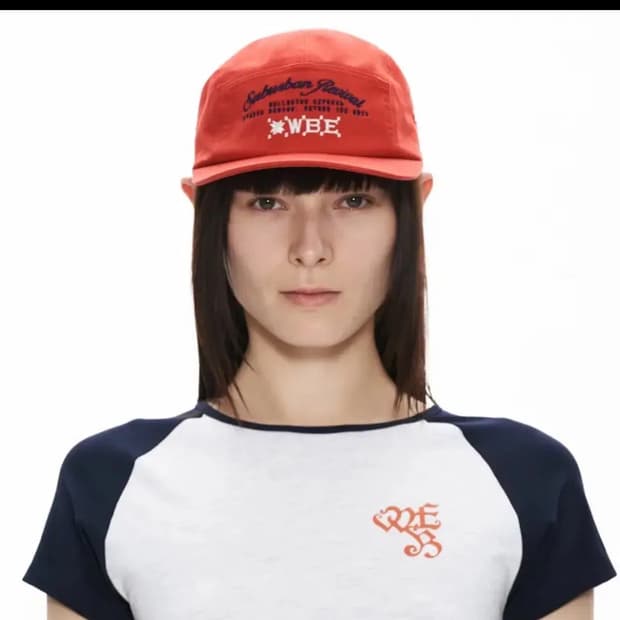 (새상품) 웰빙익스프레스 빈티지 코튼 캡 레드