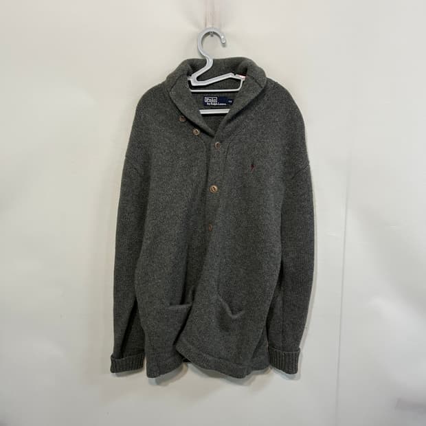 90s 폴로 랄프로렌 숄카라 가디건 100 그레이