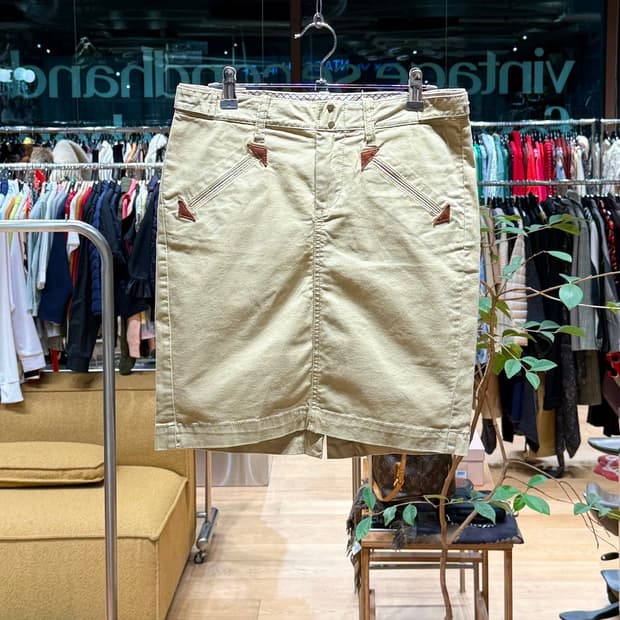 폴로 진스 컴퍼니 베이지 미니스커트 